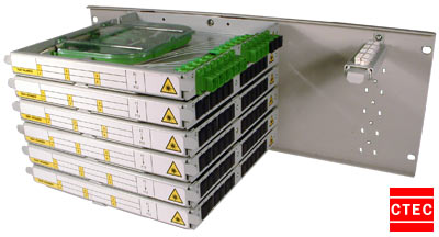 Sliding ODF- 19 Inch 4U Rear Mount, 6 Trays