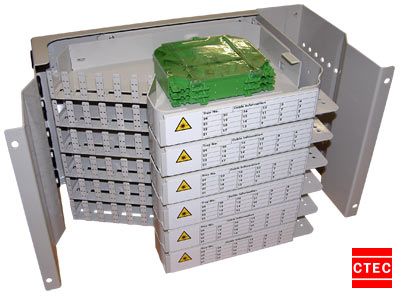 Hinged ODF- 19 Inch 6U Front Mount, 6 Trays