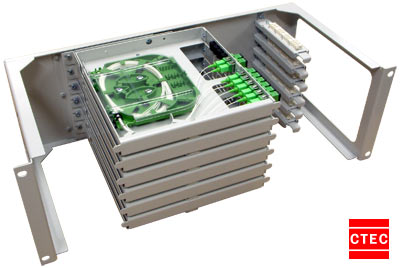 Sliding ODF- ETSI 7SU Front Mount, 6 Trays